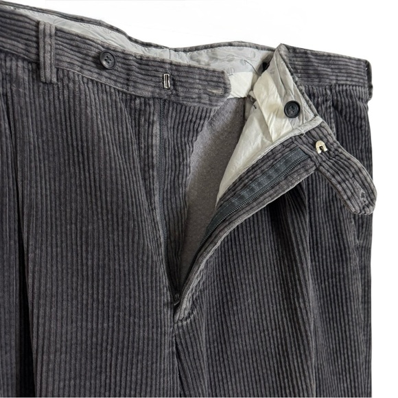 Vtg Corduroy Trouser Pants Men’s Size 40 = XL Grey Cotton Made in Italy 80s 90s - Picture 3 of 7